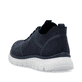 Blaue Rieker Herren Sneaker Low B6600-14 mit Schnürung sowie Komfortweite G 1/2. Schuh von hinten.