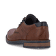 Chaussures à lacets Rieker marron pour homme 14621-24 en cuir lisse. Chaussure vue de l'arrière.