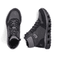 Graue Rieker Damen Sneaker High M6023-45 mit wasserabweisender RiekerTEX-Membran. Schuh von oben, liegend.