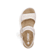 Mehrfarbige Rieker Keilsandaletten 62900-90 mit trendigen Schnalle. Schuh von oben.
