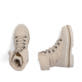 Beige Rieker Damen Schnürstiefel Y6200-62 mit wasserabweisender TEX-Membran. Schuh von oben, liegend.