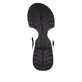 Schwarze vegane Rieker Damen Trekkingsandalen W3151-01 mit einem Klettverschluss. Schuh Laufsohle.