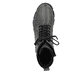 Asphaltschwarze Rieker Damen Hochschaftstiefel Y4760-00 mit einer leichten Sohle. Schuh Innenseite
