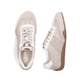 Beige Rieker Damen Schnürschuhe 41216-62 mit der schmalen Passform E. Schuh von oben, liegend.