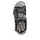 Graue Rieker Herren Trekkingsandalen 26955-42 mit einem Klettverschluss. Schuh von oben.