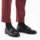 Mocassins Rieker noirs pour femme 46262-01 en cuir lisse. Chaussure au pied.