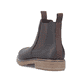 Dunkelbraune Rieker Herren Chelsea Boots 33180-27 aus Glattleder. Schuh von hinten.