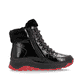 Schwarze Rieker Damen Schnürstiefel W0063-01 mit wasserabweisender TEX-Membran. Schuh Innenseite.