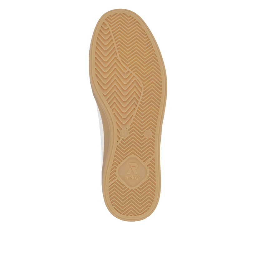 Weiße Rieker Herren Sneaker Low U2200-81 mit Schnürung sowie abriebfester Sohle. Schuh Laufsohle.