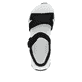 Schwarze vegane Rieker Damen Trekkingsandalen W3152-00 mit einem Klettverschluss. Schuh von oben.