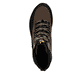 Braune Rieker Herren Schnürstiefel U0171-25 mit wasserabweisender TEX-Membran. Schuh von oben.