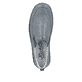 Blaue Rieker Herren Slipper 05450-12 mit Elastikeinsatz sowie braunen Ziernähten. Schuh von oben.
