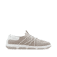 Beige Rieker Damen Slipper 42450-62 mit einem Gummizug sowie der Extraweite H. Schuh Innenseite.