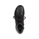 
Asphaltschwarze Rieker Damen Schnürstiefel 71222-01 mit Schnürung und Reißverschluss. Schuh von oben