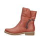 Fuchsbraune Rieker Damen Kurzstiefel 73551-24 mit einer robusten Profilsohle. Schuh Außenseite