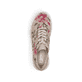 Mehrfarbige vegane Rieker Damen Sneaker Low N9919-91 mit floralem Muster. Schuh von oben.