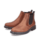 Braune Rieker Herren Chelsea Boots 32052-24 aus Glattleder mit Reißverschluss. Schuhpaar seitlich schräg.