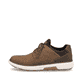 
Nougatbraune Rieker Herren Slipper B3355-24 mit Elastikeinsatz sowie einer Profilsohle. Schuh Außenseite