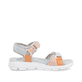 Mehrfarbige waschbare Rieker Damen Trekkingsandalen V8401-92 mit Klettverschluss. Schuh Innenseite.