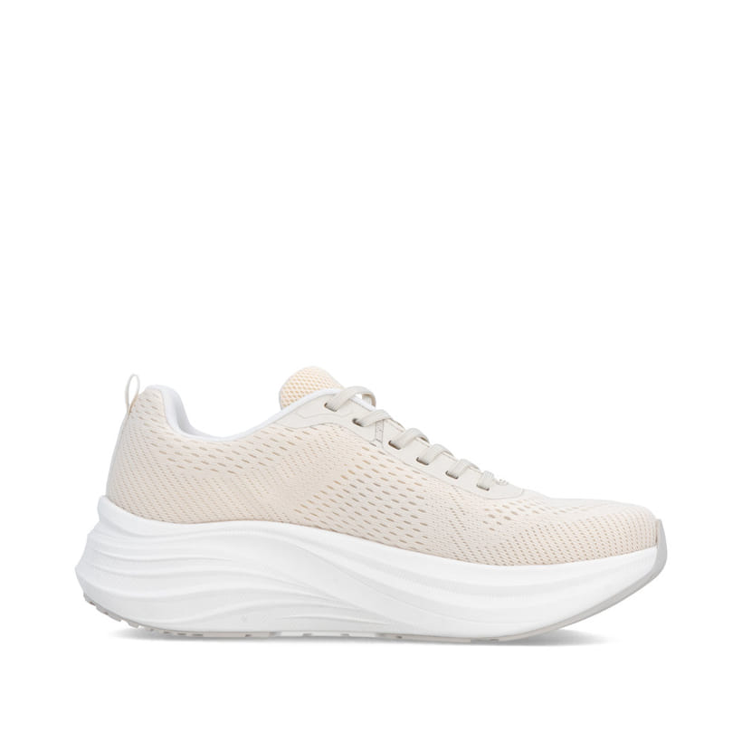 Beige Rieker Damen Sneaker Low W4101-60 mit Schnürung sowie ultraleichter Sohle. Schuh Innenseite.