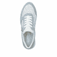 Weiße Rieker Damen Schnürschuhe N9305-80 aus Rauleder mit einem Reißverschluss. Schuh von oben.