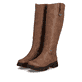 Zimtfarbene Rieker Damen Hochschaftstiefel Y7190-24 mit einem Reißverschluss. Schuhpaar seitlich schräg.