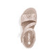 Rosane Rieker Keilsandaletten V3764-90 mit einem Klettverschluss. Schuh von oben.