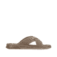 Beige Rieker Herren Pantoletten 21239-64 mit Komfortweite G sowie leichter Sohle. Schuh Innenseite.