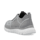 Graue Rieker Herren Sneaker Low B6600-42 mit Schnürung sowie Komfortweite G 1/2. Schuh von hinten.