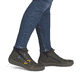 Grüne Rieker Damen Kurzstiefel 72581-54 mit bunten Details sowie Reißverschluss. Schuh am Fuß.