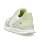 Weiße Rieker Damen Sneaker Low W2400-81 mit Schnürung sowie super leichter Sohle. Schuh von hinten.