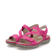 Rosane Rieker Damen Trekkingsandalen 64870-31 mit einem Klettverschluss. Schuhpaar seitlich schräg.
