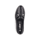 Mocassins Rieker noirs pour femme 46262-01 en cuir lisse. Chaussure vue de dessus.