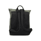 Rieker Damen Rucksack H1426-52 in Kaktusgrün-Schwarz aus Kunstleder mit Reißverschluss. Rucksack Rückseite.