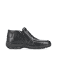 Glanzschwarze Rieker Herren Slipper 19972-00 mit einer schockabsorbierenden Sohle. Schuh Innenseite