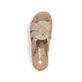 Beige Rieker Damen Pantoletten 63280-64 mit der Extraweite H. Schuh von oben.