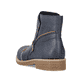 
Marineblaue Rieker Damen Kurzstiefel 73571-14 mit einer robusten Profilsohle. Schuh von hinten