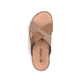 Braune Rieker Herren Pantoletten 21088-25 mit der Komfortweite G. Schuh von oben.