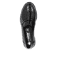 Glanzschwarze Rieker Damen Loafer 45560-03 mit einer extra weichen Decksohle. Schuh von oben.