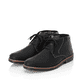 Schwarze Rieker Herren Schnürstiefel 35310-00 mit wasserabweisender TEX-Membran. Schuhpaar seitlich schräg.