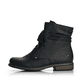 
Asphaltschwarze Rieker Damen Schnürstiefel 71229-02 mit einer leichten Sohle. Schuh Außenseite