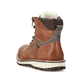 
Karamellbraune Rieker Herren Schnürstiefel 38425-25 mit Schnürung und Reißverschluss. Schuh von hinten