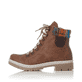 
Nussbraune Rieker Damen Schnürstiefel Y9430-22 mit Schnürung und Reißverschluss. Schuh Außenseite