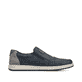 Blaue Rieker Herren Slipper 18267-15 mit einem Gummizug sowie Komfortweite G 1/2. Schuh Innenseite.