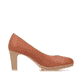 Braune Rieker Pumps 41560-23 aus Glattleder mit einer griffigen Sohle. Schuh Innenseite.