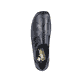 Schwarze Rieker Damen Slipper L1751-00 mit einem Gummizug. Schuh von oben.