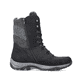 Tiefschwarze Rieker Damen Schnürstiefel M9643-01 mit Schnürung und Reißverschluss. Schuh Innenseite
