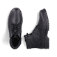 Schwarze Rieker Herren Schnürstiefel F3616-00 aus Glattleder. Schuh von oben, liegend.