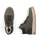 Grüne Rieker Herren Schnürstiefel 38554-55 aus Rauleder. Schuh von oben, liegend.