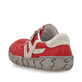 Rote Rieker Damen Slipper L0363-33 mit einem Reißverschluss. Schuh von hinten.